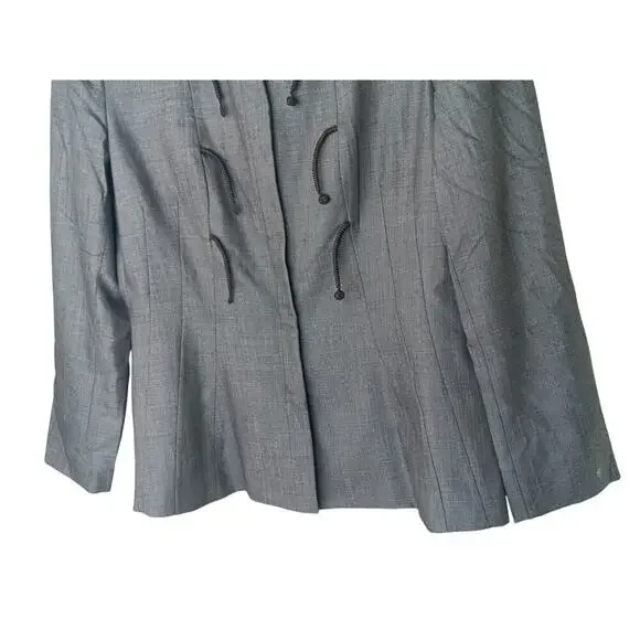 Giorgio Armani Gray Wool Silk Blend Jacket Blazer Size 46 (US 12) Made in Italy - Picture 5 of 16